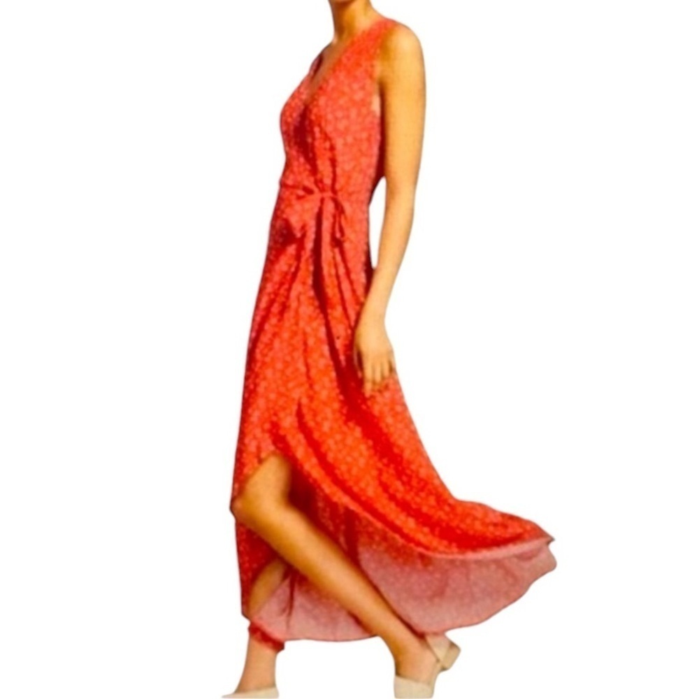 Universal Thread Ditzy Floral Cottagecore High Low Wrap Dress Size Medium